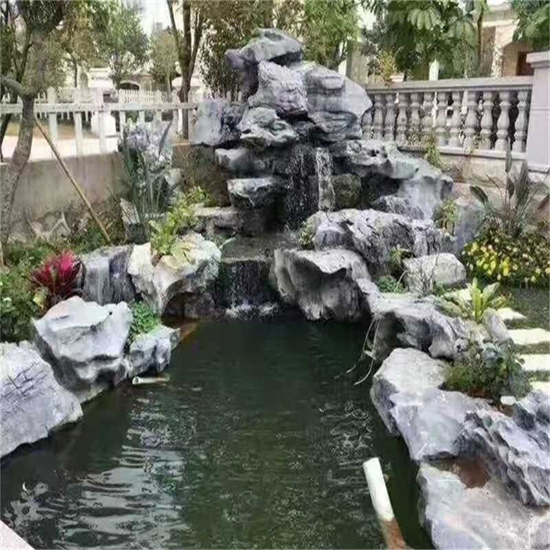 柳州庭院假山鱼池图片