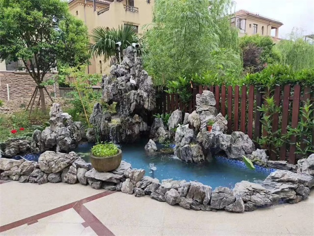 柳州庭院假山鱼池制作方法