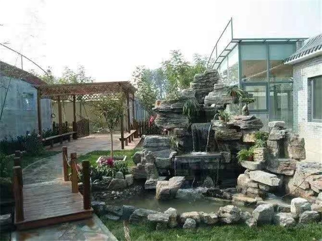 柳州室内假山鱼池庭院