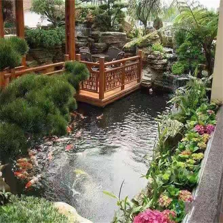柳州别墅庭院景观设计鱼池